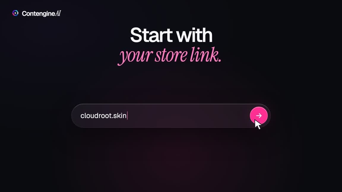 A link field with a store link typed in, ready to submit