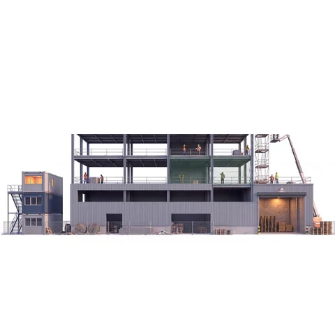 Glide short-form post: a building under construction on a white background.