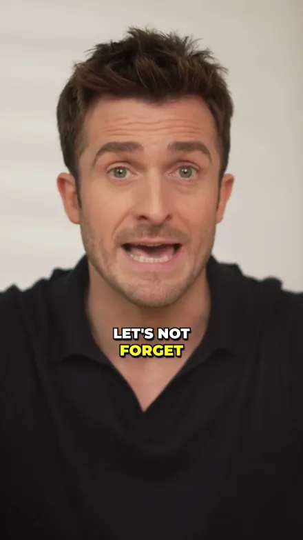 Matthew Hussey short-form post: a man in a black shirt speaking straight to the camera against a plain dark wall.