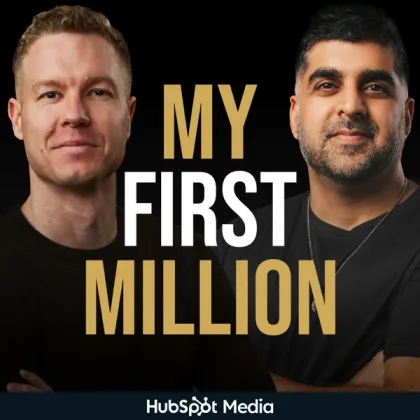 My First Million short-form post: the show's cover: two men in black shirts either side of the gold words My First Million.